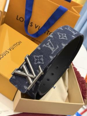 wholesale quality louis vuitton initiales monogram denim belt model no. 858